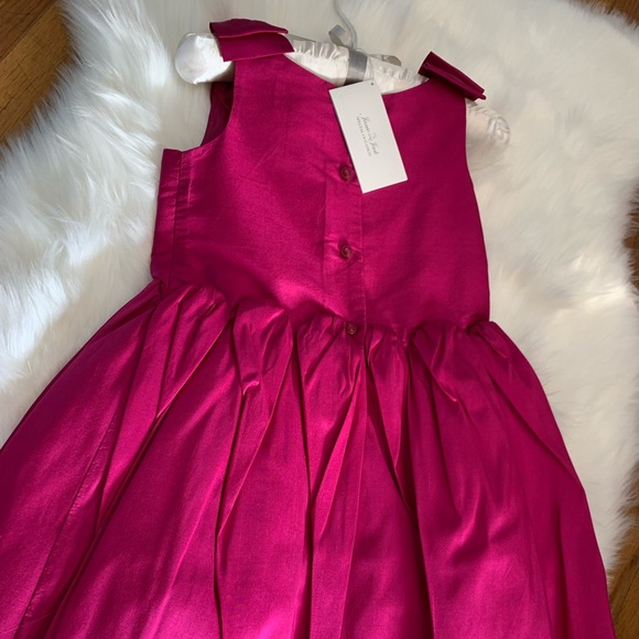 janie and jack burgundy dress Janie and Jack Eyelet Ruffled Burgundy Girl Toddlers Dress Size 4
